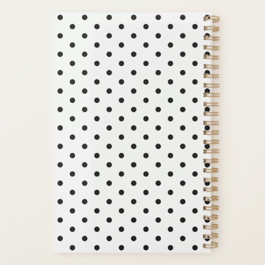 Personalized Black and White Polka Dot Planner (Dos)