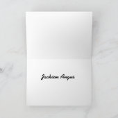 Personalized Black Angus and Snow Kaart (Binnen)
