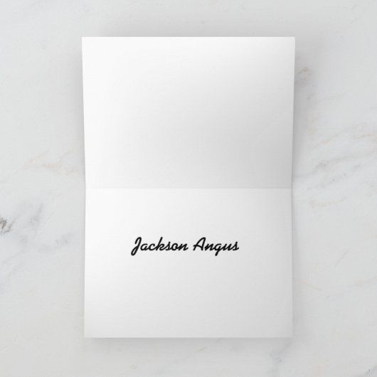 Personalized Black Angus and Snow Kaart (Binnen)