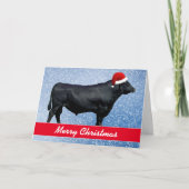 Personalized Black Angus and Snow Kaart (Voorkant)