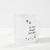 Personalized Black Cat Frosted Glass Mug Matglas Koffiemok (Voorkant rechts)