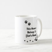 Personalized Black Cat Mug (Devant droit)