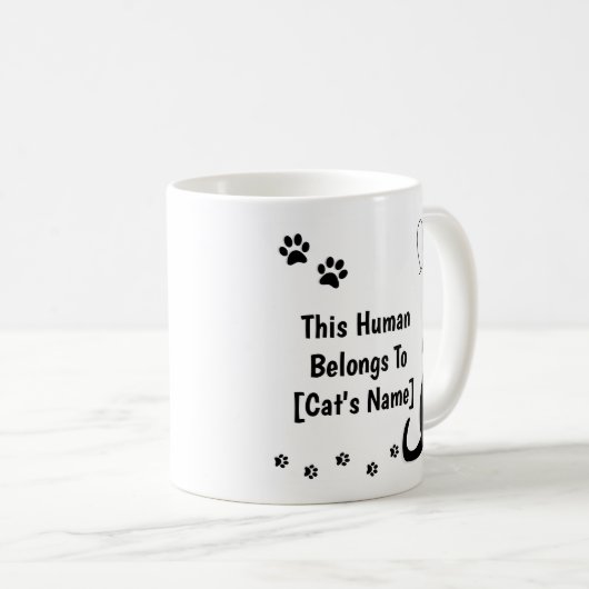 Personalized Black Cat Mug (Devant droit)