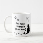Personalized Black Cat Mug (Gauche)
