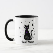 Personalized Black Cat mug (Gauche)