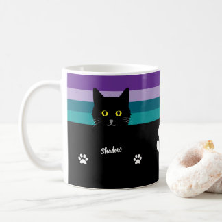 Personalized Black Cat Mug For Cat Moms And Dads