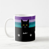 Personalized Black Cat Mug For Cat Moms And Dads (Gauche)