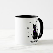 Personalized Black Cat mug Mok (Voorkant rechts)