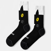 Personalized Black Cat Socks - Cats Custom Gift  Sokken (Links)