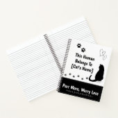 Personalized Black Cat Spiral Notebook Notitieboek (Binnen)