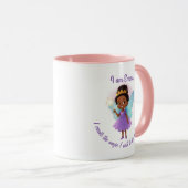 Personalized Black Fairy Girl Mug (Devant droit)