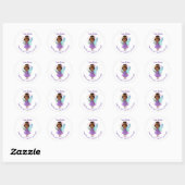 Personalized Black Fairy Girl Stickers (Feuille)