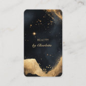 Personalized Black & Gold Galaxy QR Code Visitekaartje (Voorkant)
