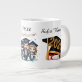 Personalized Black Gold Graduate Mug (Devant droit)