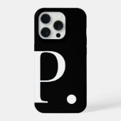 Personalized Black Initial Letter Phone Case (Verso)