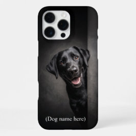 Personalized Black Lab Portrait iPhone 16 Pro Max Hoesje
