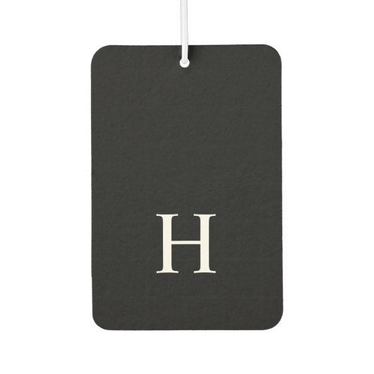 Personalized Black Monogram Luchtverfrisser (Voorkant)