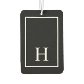 Personalized Black Monogram Luchtverfrisser (Achterkant)