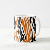 Personalized Black & Orange Animal Print Mug (Devant droit)