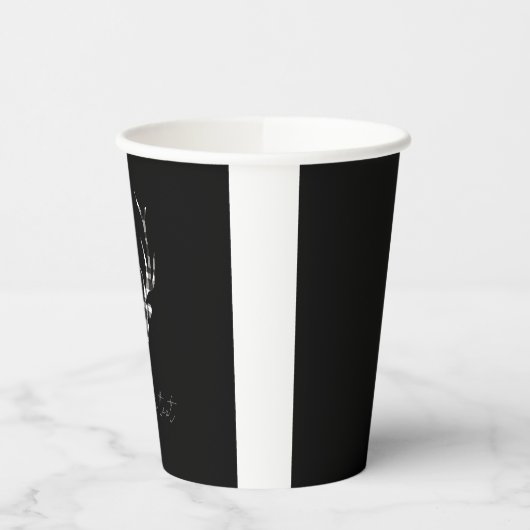 personalized black plaid check deer Christmas pape Papieren Bekers (Links)