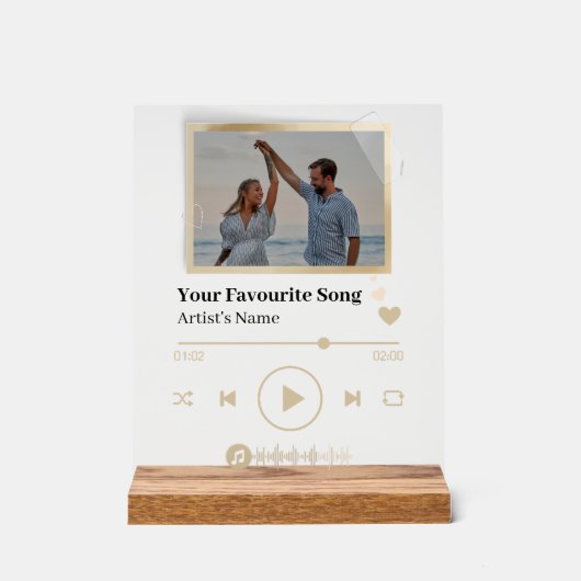 Personalized Black Spotify Music Photo Plaque  (Recto)