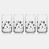 Personalized Black Text Spooky Wedding Blikvorm Glas (Links)