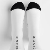 Personalized Black & White GROOM Wedding Socks Sokken (Top)