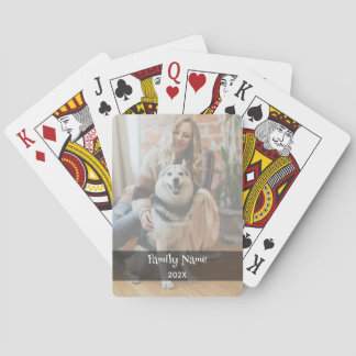 Personalized Black & White Photo Playing Cards Pokerkaarten