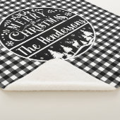 Personalized Black & White Plaid Merry Christmas (3/4)
