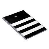 Personalized Black & White Striped   Notitieboek (Rechterzijde)
