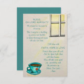 Personalized Bless This Home – Prayer Card Kaart (Voorkant / Achterkant)