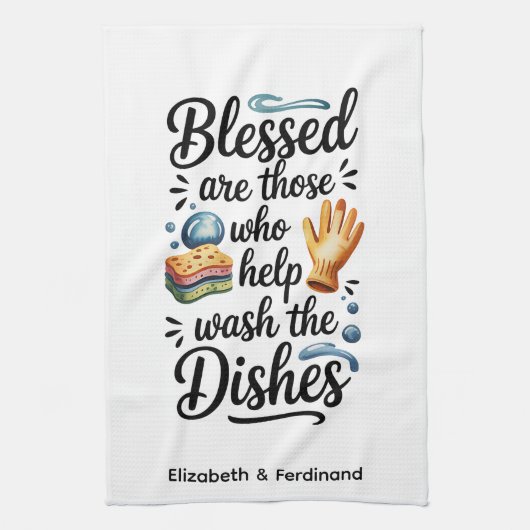 Personalized Blessed are Those who Help Wash Theedoek (Verticaal)