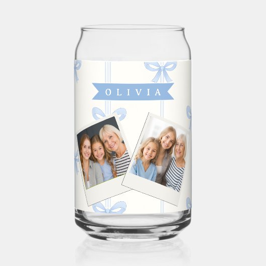 Personalized Blue Bow Coquette Name Aesthetic (Recto)