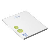 Personalized Blue Chinoiserie Tree Notepad  Notitieblok (Schuin)