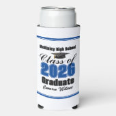 Personalized Blue Class of 2026 Graduation Party (Seltzer Voorkant)