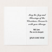 Personalized Blue Cross Flower Card Kaart (Binnenkant ongevouwen)