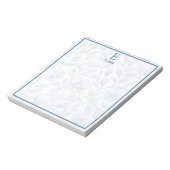 Personalized Blue Floral Notepad Notitieblok (Gedraaid)