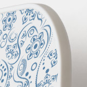 Personalized Blue Floral Pattern Custom Name  Pickleball Paddle (Links Detail)