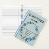 Personalized blue flower Bible Scripture jeremiah  Notitieboek (Binnen)