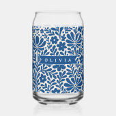 Personalized Blue Folk Floral Nordic Custom (Verso)