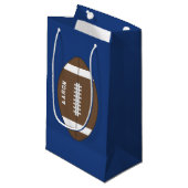 Personalized Blue Football Gift Bag Klein Cadeauzakje (Voorkant Gekanteld)