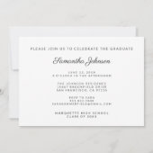 Personalized Blue Graduation Photo Invitation (Dos)