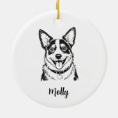 Personalized Blue Heeler Dog Christmas Keramisch Ornament (Achterkant)