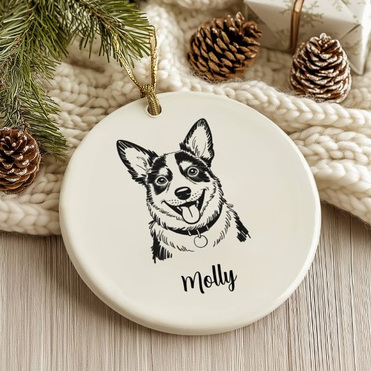 Personalized Blue Heeler Dog Christmas Keramisch Ornament