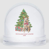 Personalized Blue Heeler Dog Christmas Sneeuwbol (Achterkant)