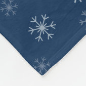 Personalized Blue Snowflake Winter Fleece Deken (Hoek)