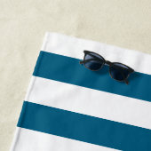 Personalized Blue Stripe with Shark Strandlaken (In situ)