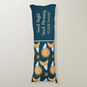 Personalized Blue Sun Moon Good Night Good Morning Lichaamskussen (Voorkant Verticaal)