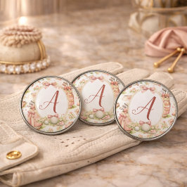 Personalized Blush Bow Golf Monogram