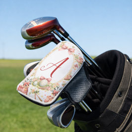 Personalized Blush Bow Golf Monogram Golfheadcover
